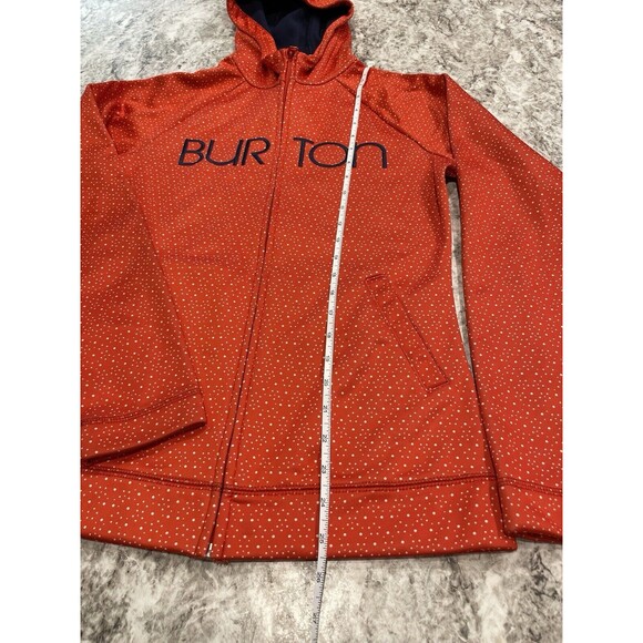 Burton Hoodie Women’s Small Full Zip WB Peak  Dryride Fabric Orange White & Blue - Picture 2 of 5